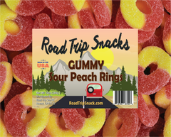 Gummy Sour Peach Rings - 10 oz